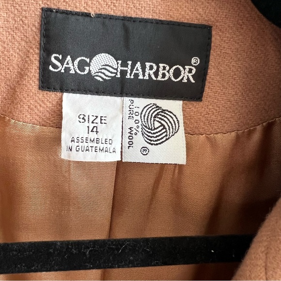 Sag Harbor 100% Pure Wool Women's Tan Blazer - Picture 4 of 5